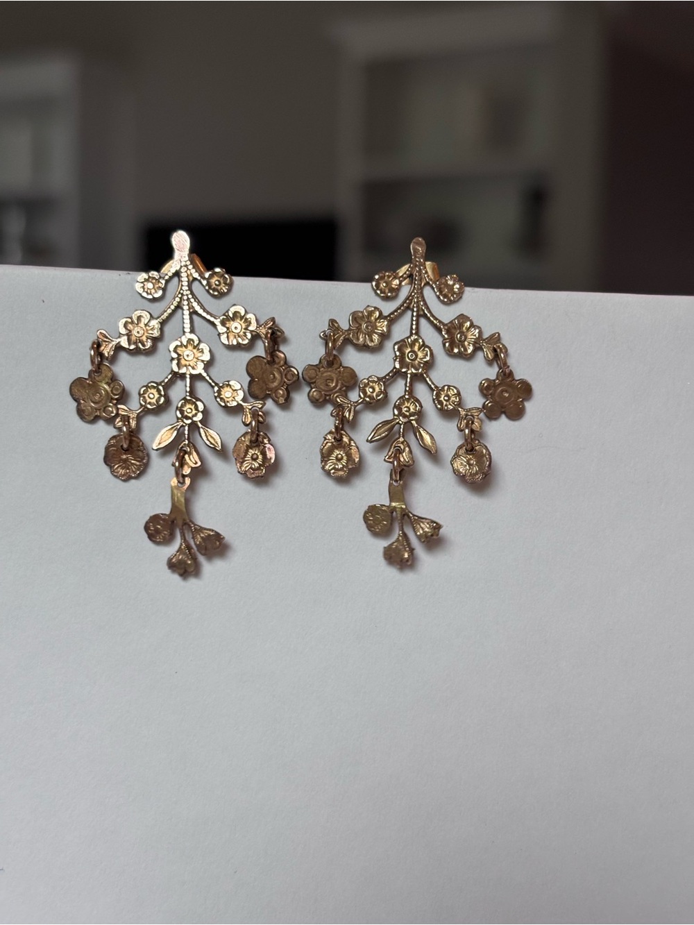 Beautiful Floral Dangle Earrings